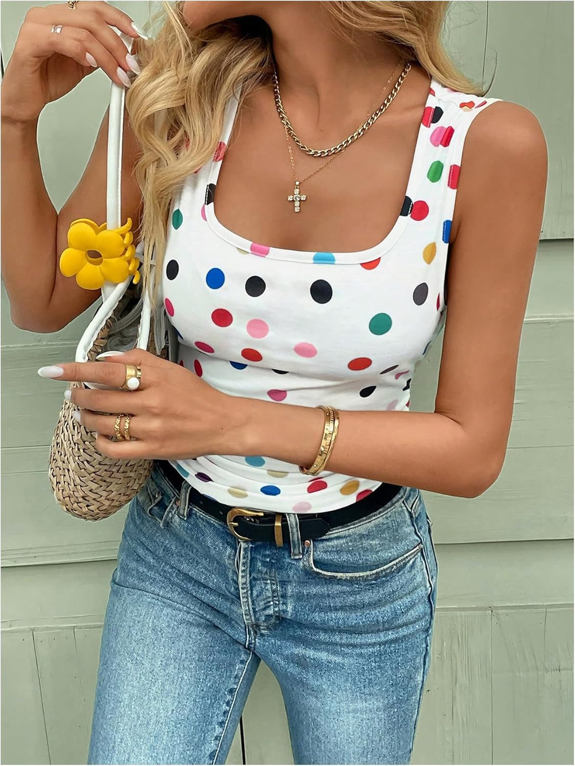 Women'S Sleeveless Camo Print Tank Top Scoop Neck Slim Fit Ruched Vest Top Summer Tee Shirts