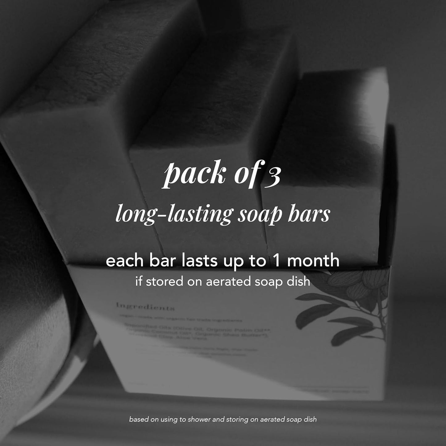 Shea Butter Soap Bar Vegan & for Sensitive & Dry Skin -  Skin - Pack of 3