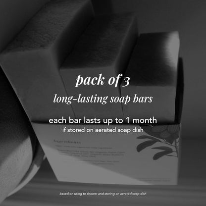 Shea Butter Soap Bar Vegan & for Sensitive & Dry Skin -  Skin - Pack of 3