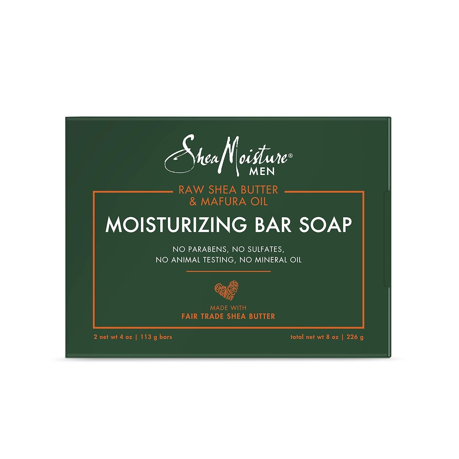 Men Bar Soap Cleanser to Clean and Hydrate Skin Moisturizing, Creamy Vanilla Bean, 8 Oz, 2 Count