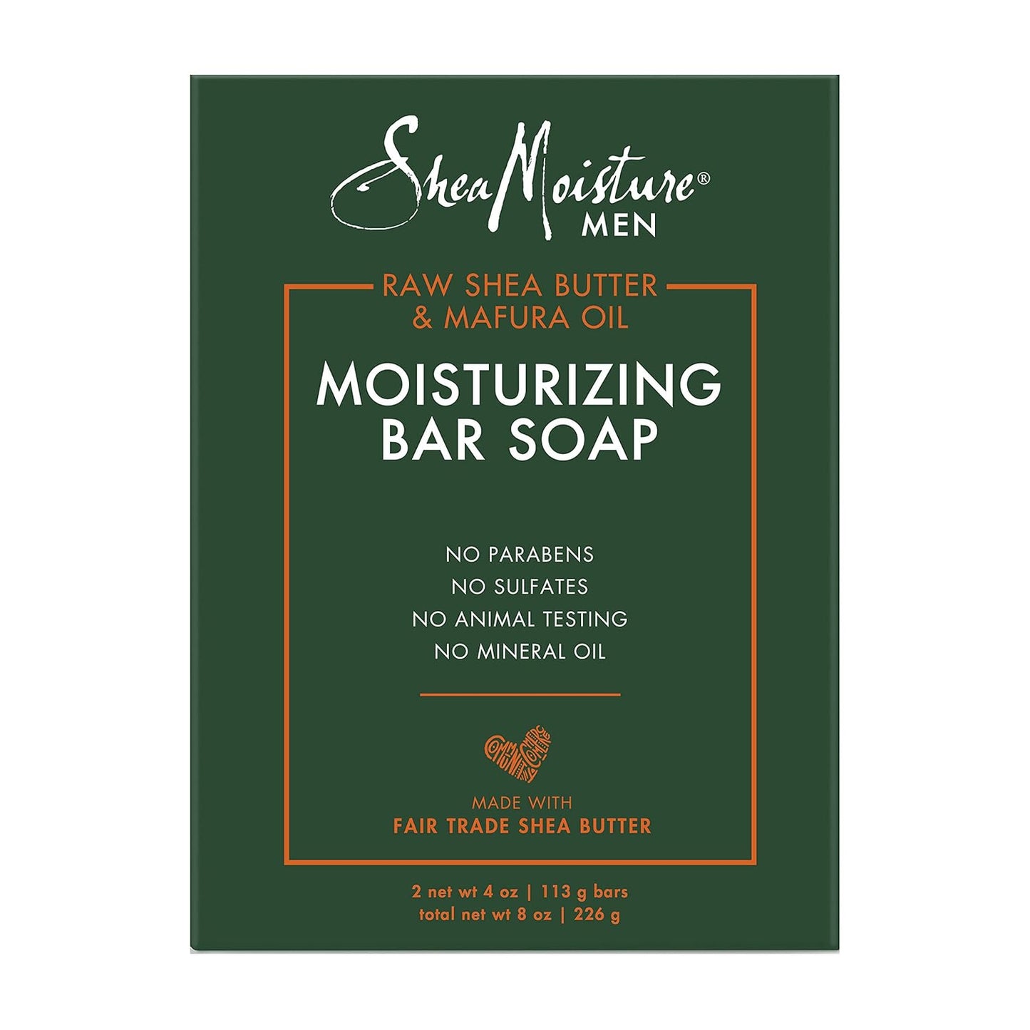 Men Bar Soap Cleanser to Clean and Hydrate Skin Moisturizing, Creamy Vanilla Bean, 8 Oz, 2 Count
