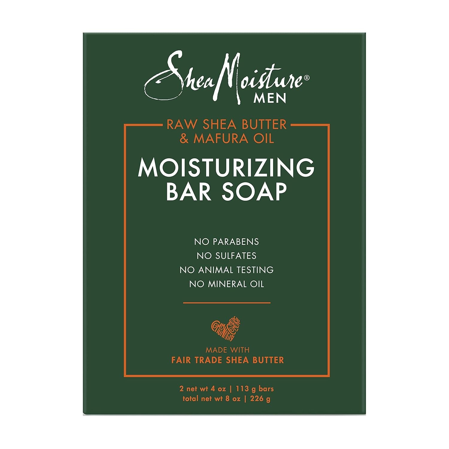 Men Bar Soap Cleanser to Clean and Hydrate Skin Moisturizing, Creamy Vanilla Bean, 8 Oz, 2 Count