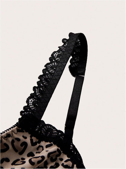 Women'S Y2K Leopard Print Camisole Mesh Tops Streetwear Women Lace Trim Sleeveless Cami Shirts Clubwear Crop Tops