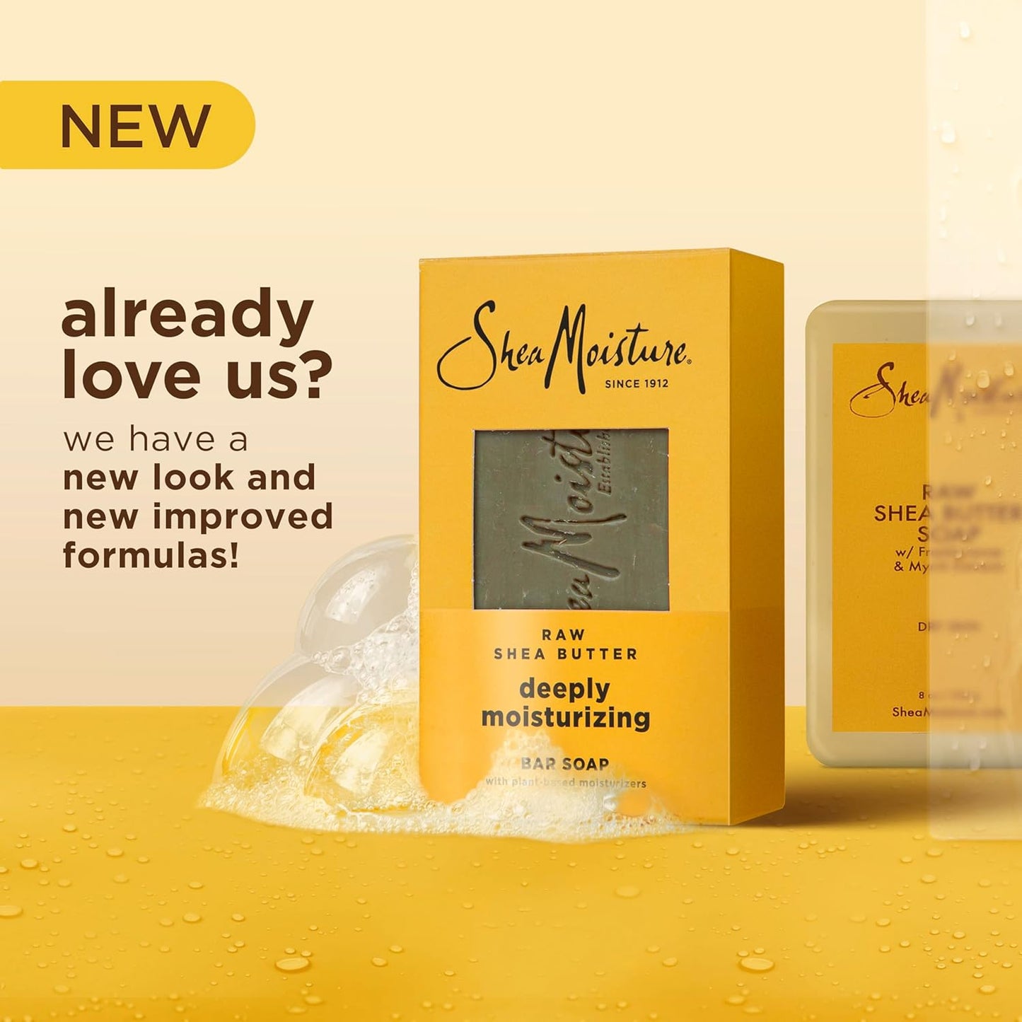 Bar Soap Raw Shea Butter 4 Count Moisturize and Restore Dry Skin Deeply Moisturizing Bar Soap with 24H Shea Moisture Nutrients for Healthy, Glowing Skin 8 Oz