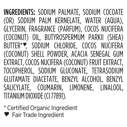 Bar Soap Virgin Coconut Oil 4 Count Nourish and Replenish Skin Daily Hydrating Bar Soap with 24H Shea Moisture Nutrients for Healthy, Glowing Skin 8 Oz